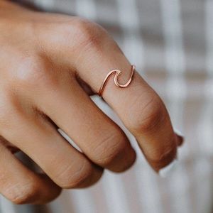 Pura Vida Jewelry Lot Wave Ring + Bracelet Bundle Gift Set w/ Bag & Sticker